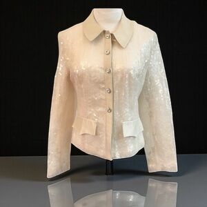 GEMMA KAHNG VTG SEQUIN EVENING JACKET SIZE MEDIUM